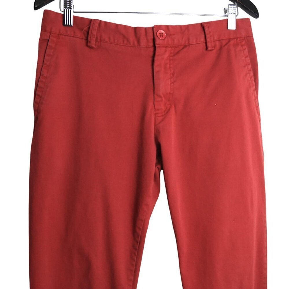 Vintage Private Member Chino Pants Striking Coral Salmon Red Men's Size 32 - Picture 2 of 8